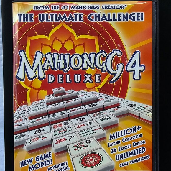 DVD PC-ROM Win Mac Mahjongg 4 Deluxe Windows or Mac computer game dated 2010 - Picture 1 of 5